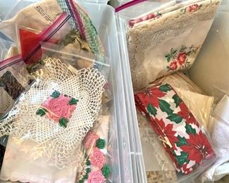 Vintage doilies and linens