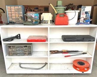 White double sided rolling shelf