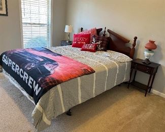 Queen bed, chest and side tables