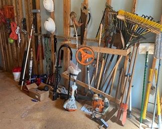 Stihl blower, trimmer, yard tools