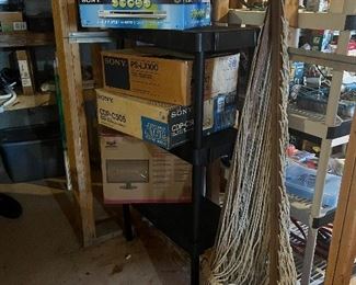 Sony sports boombox, cd/dvd player, multi cd player, turntable, Viewsonic monitor