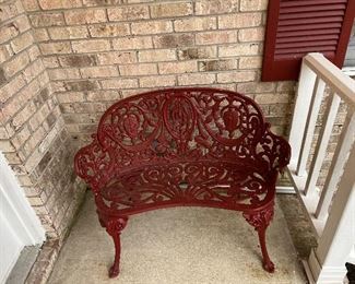 Part of 3 piece iron patio set. 
