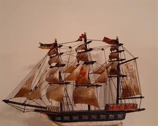 Model of the Orion sailboat. 17 x 24 in