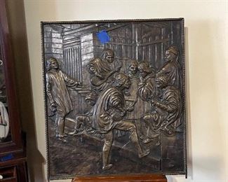 brass fireplace cover