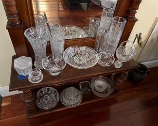 antique leaded cut glass crystal