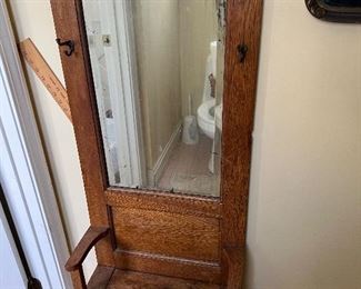 antique child's hall tree