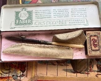 antique turned handle darftsmans dip pen