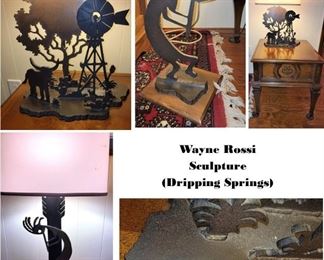 Wayne Rossi Sculpture and lamps