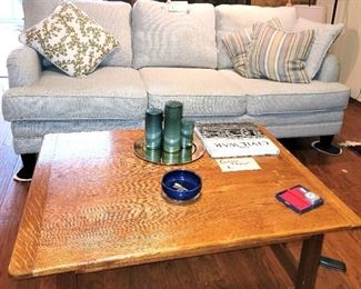 SOLD Rooms to go neutral sofa SOLD - Mission coffee table AVAILABLE