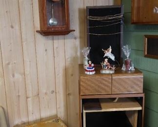 TV Tray - Vintage Wall Clock - Figurines - VHS Tape Box