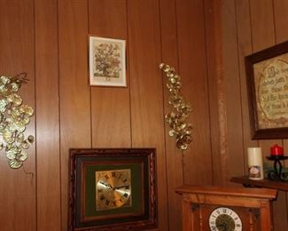 Midcentury Metal Flowers - Wall Clock