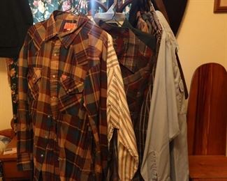 Vintage Pearl Snap Western Shirts - We have about 30 - Most are XL - vintage Hat Rack
