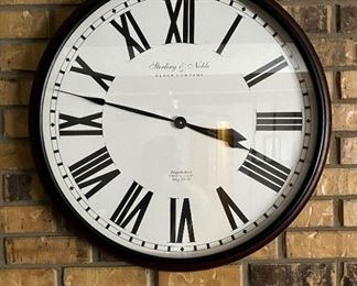 VERY LARGE STERLING AND NOBLE WALL CLOCK. I CANNOT GET IT TO WORK PRICED ACCORDINGLY.