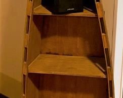 VINTAGE BOAT OR CANOE BOOKSHELF.  