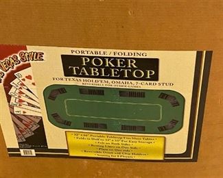 WE HAVE 3 POKER TABLE TOPS. SOUNDS LIKE FUN.