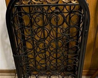 NICE LOCKING WINE RACK.