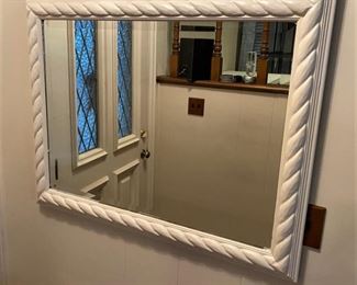 NICE LARGE BEVELED MIRROR.