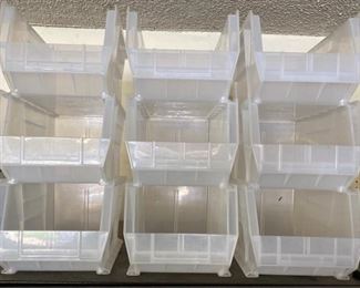 LARGE STACKABLE STORAGE BINS.