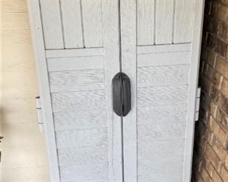 WE HAVE 2 OF THESE LARGE RUBBERMADE TYPE STORAGE CABINETS. CHEMICALS, STORAGE PRODUCTS.