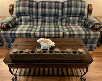 SOFA AND COFFEE TABLE. SOFA AND LOVESEAT ARE ENGLAND BY LA-Z-BOY