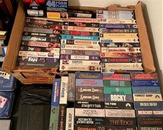 DO YOU LIKE MOVIES? WE HAVE YOU COVERED. MOVIES, CDs, BOOKS ON TAPE, VHS AND CASSETTE TAPES.