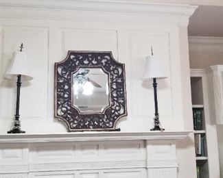 Mirror and lamps.  These are not a set