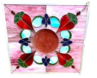 $300 USD       Pink Turquoise Red Stained Glass Window 1985 Custom Made in San Francisco PY76-11887      Description : Pretty in pink! This authentic vintage piece is a vibrant floral design with a swirl pastel background contracting the bright hues of the flower.

Condition Desc. : The piece is in very good vintage condition with the minor signs of wear commensurate of vintage art. Please refer to photos for a more detailed look at condition. We make every attempt to list and photograph any defects or signs of wear that are significant to this sale.

Local Pick up Bethesda, MD.  Contact us for shipper suggestions.      https://goodbyhello.com/products/pink-turquoise-red-stained-glass-window-1985-custom-made-in-san-francisco-py76-11887?_pos=2&_sid=baf407f0d&_ss=r