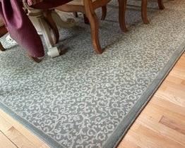 $170 USD      Amalfi Area Rug LA178-11    Description: 100% Emerlen Heat Set.  Easy maintenance.  This beautiful but practical rug has a contemporary pattern.  
Dimensions: 7'9" x 11'11"
Condition: Good condition
Local pick up Potomac, MD.  Located on first floor.  Contact us for shipper suggestions.     https://goodbyhello.com/products/la178-11?_pos=2&_sid=7cd389f6e&_ss=r 