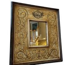 $380 USD     Italian Hand Painted Square Florentine Wall Mirror LA178-29     Description: Elegant Italian Hand Painted Oval Florentine Wall Mirror, aged gold, black, and wood frame.
Dimensions: 31.5 x 35"H
Condition: Very good condition
Local pick up Potomac, MD.  Located on first floor.  Contact us for shipper suggestions.     https://goodbyhello.com/products/la178-29?_pos=14&_sid=7cd389f6e&_ss=r
