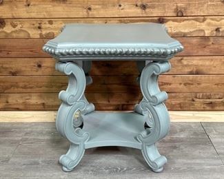 Painted Blue/Gray Italian Style Side Table