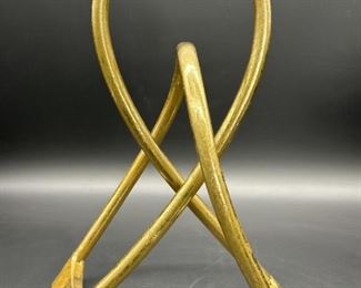 Gold Tone Metal Abstract Art Sculpture