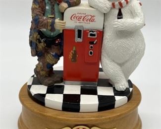 Coca-Cola Music Box w/ Clown & Polar Bear