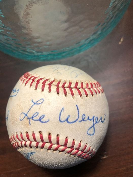 Lee Weyer Umpire Signed Baseball 