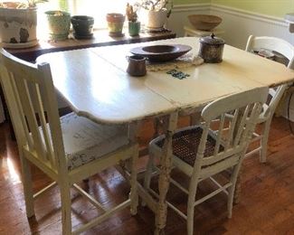 Drop leaf dining  table and Chairs