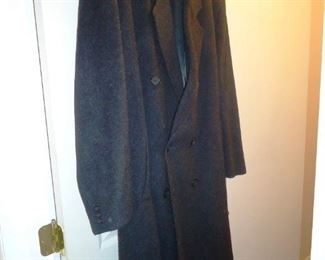 Men's full length wool coat