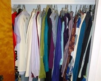 Every closet in this house is jammed with clothing!