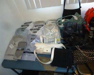 Brand new men's shirts, Quality purses!