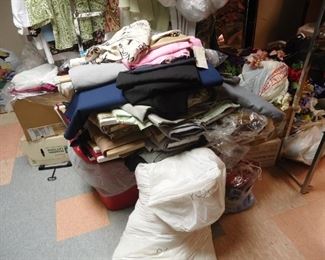 large collection of fabric