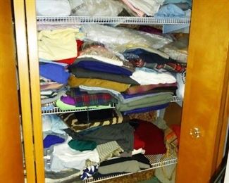 Closets full of fabric.