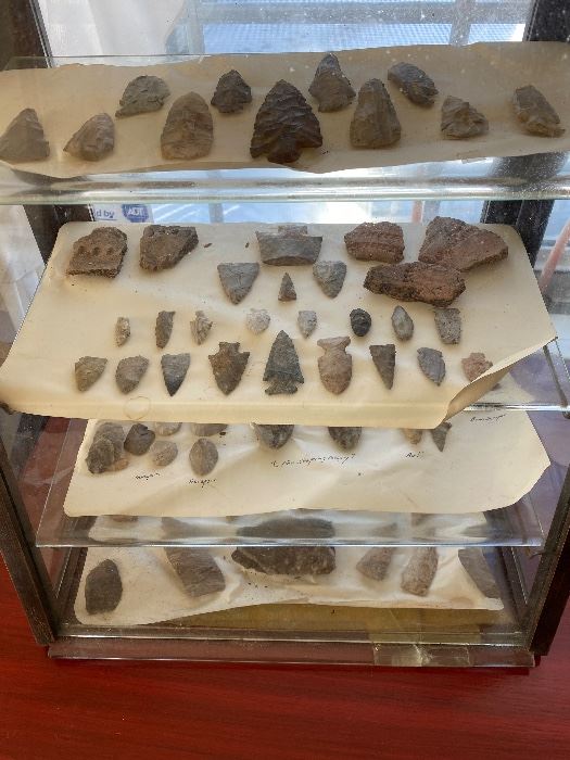 Fantastic Native American arrowhead and tool collection