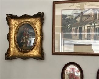 Vintage Tara Productions - Original Oil Paintings in Gold Gilded Frames - Italy 