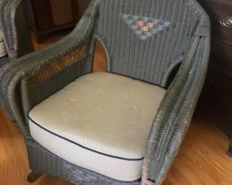 Early 1900's Wicker Rocking Chair - belonged to my client's great-grandmother. 