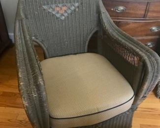 Early 1900's Wicker Chair  - belonged to my client's great-grandmother. 