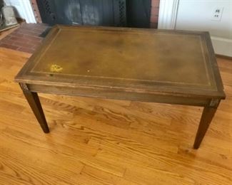 Brandt Mahogany Coffee Table w/Leather Top 