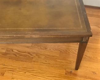 Brandt Mahogany Coffee Table w/Leather Top 