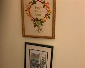 Cal Poly art teacher from 1950-1970's art and cross stitch 
