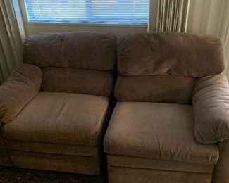cloth sofa with reclining sides
