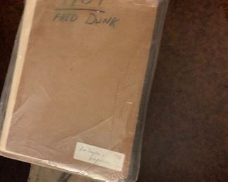 Fred Dunk travel journals from the late 1800's to early 1900's