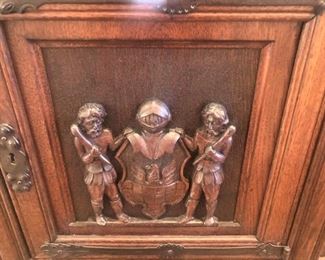 The carvings are richly detailed. 