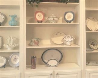 A great variety of china platters